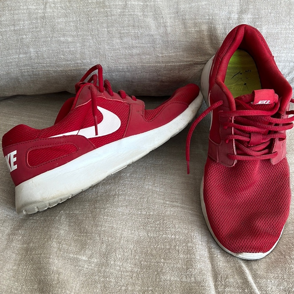 Mens red lace up Nikes